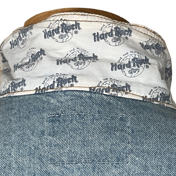 Hard Rock Cafe Save The Planet Montreal Denim Jean Trucker’s Jacket Men’s Small - Picture 9 of 15